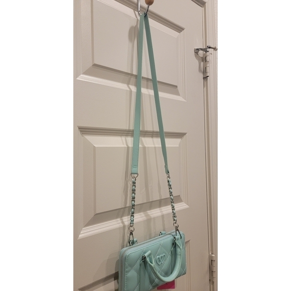 NWT Betsey Johnson Crossbody Purse Wallet Mint Green - Picture 5 of 13